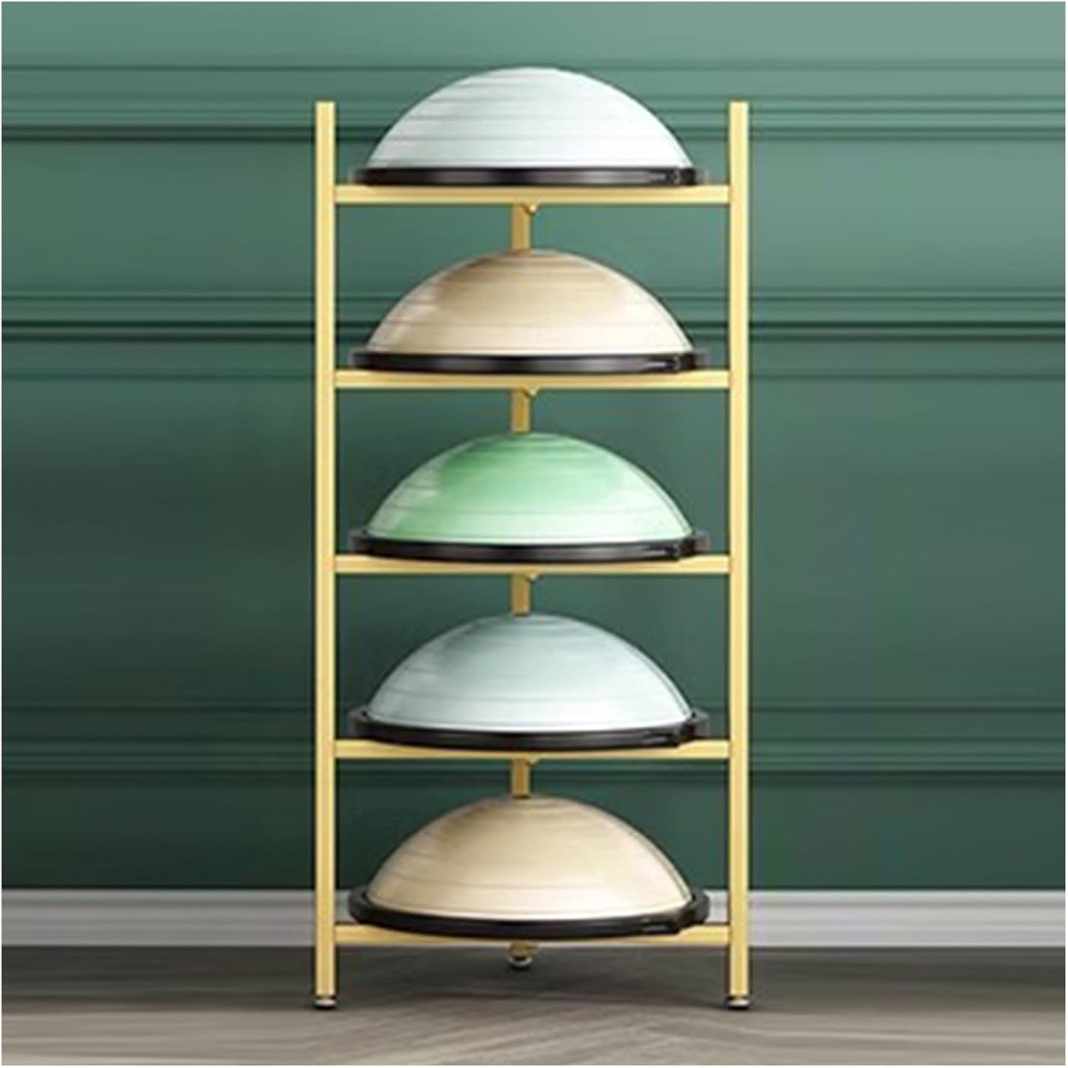 Sports Ball Storage Stand 4/5 - Tier Exercise Ball Storage Rack, Upright Commercia Yoga Balls Organizer for Bosu Slam Bowling Medicine Balls, Home Gym/Yoga Studios/Office/Fitness Club/Space