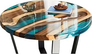 Personalized Ocean Resin Epoxy Round Table, Handmade Ocean Dining Table, Live Edge Ocean Epoxy Table, Ocean Style Epoxy Resin Table Top, Sea Waves epoxy Table, Natural Wood Table, Beach Epoxy Table (60 inch)