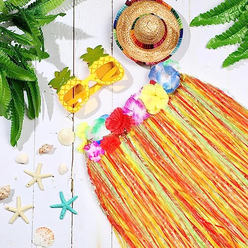 Unittype 12 pcs 24 inch hawaiian luau hula grass skirts for women girls hawaiian luau dance grass dress for halloween 4 Unittype 12 pcs 24 inch hawaiian luau hula grass skirts for women girls hawaiian luau dance grass dress for halloween - image 5