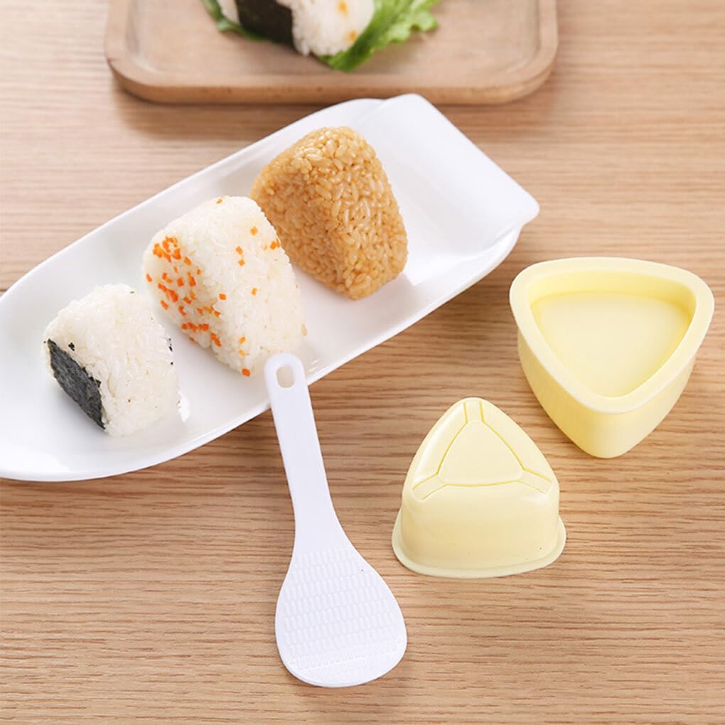 Moule à Riz Triangle | Moule à Riz Sushi 6 en 1,Moule à Sushi Moule à Boule de Riz pour ou Boîte De Repas Japonaise Delr
