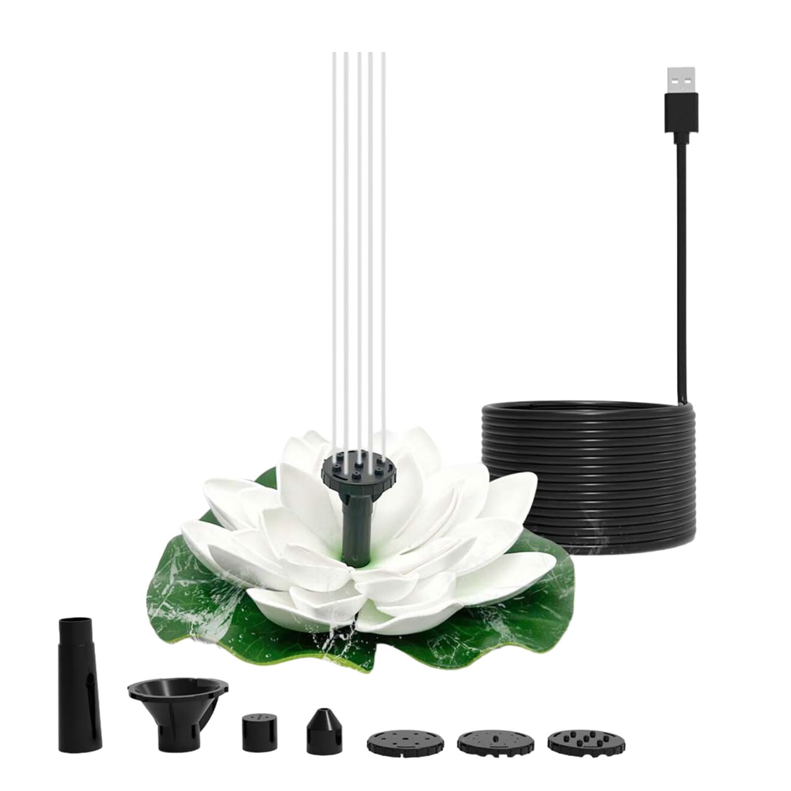 Solar Garden Fountain Pumps Outdoor Decoration for Patios Garden Fish Pond Bird Bath Landscape Enhancement Bird Bath