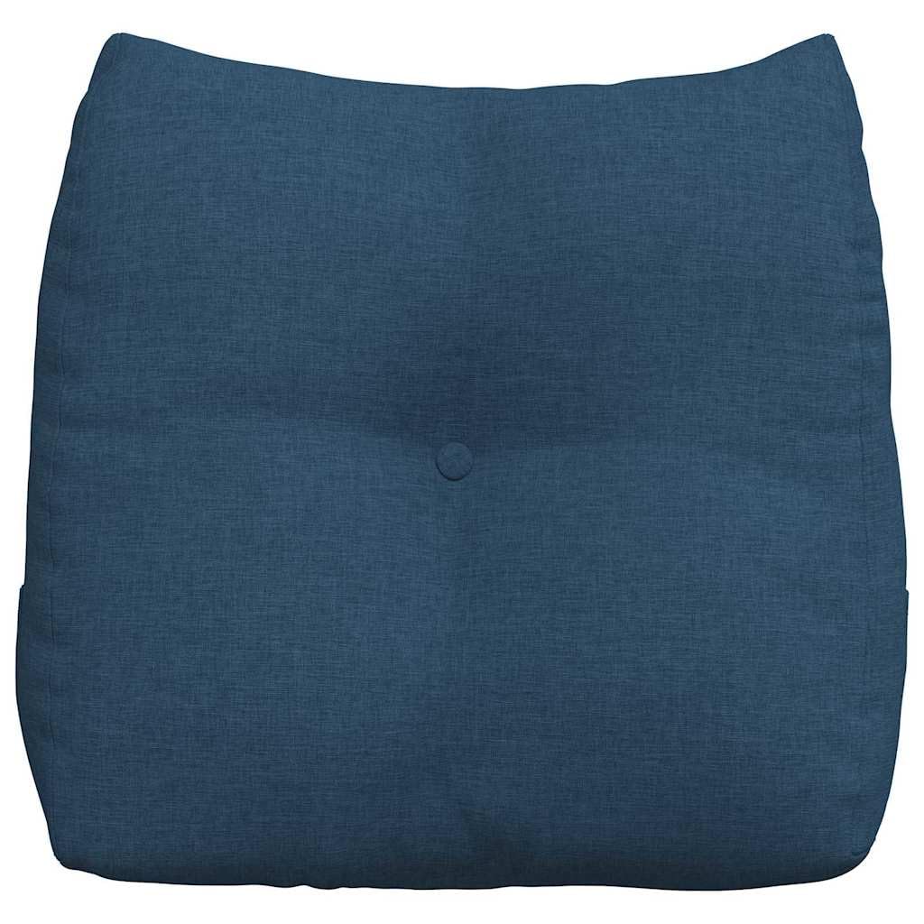 Rücken Kissen Blau 45 x 24 x 50 cm Stoff, ergonomisches Rückenstützkissen mit abnehmbaren Bezügen, für Wohnzimmer, Schlafzimmer, Sofa, Sessel, mit Lordose Unterstützung
