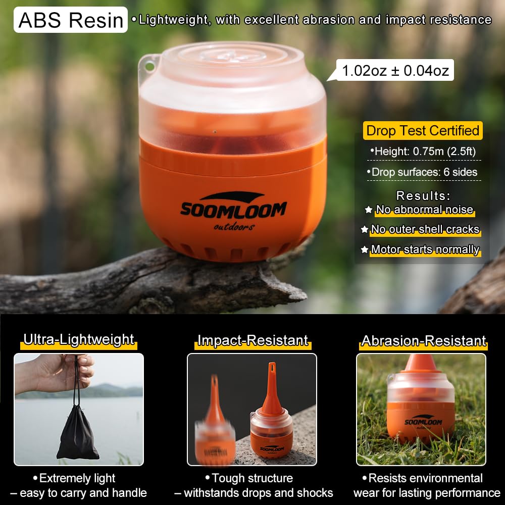 Soomloom Nexus Pompe à air micro électrique Gonfleur/dégonfleur ultra-compacte de type C pour matelas de camping et équipement d'extérieur