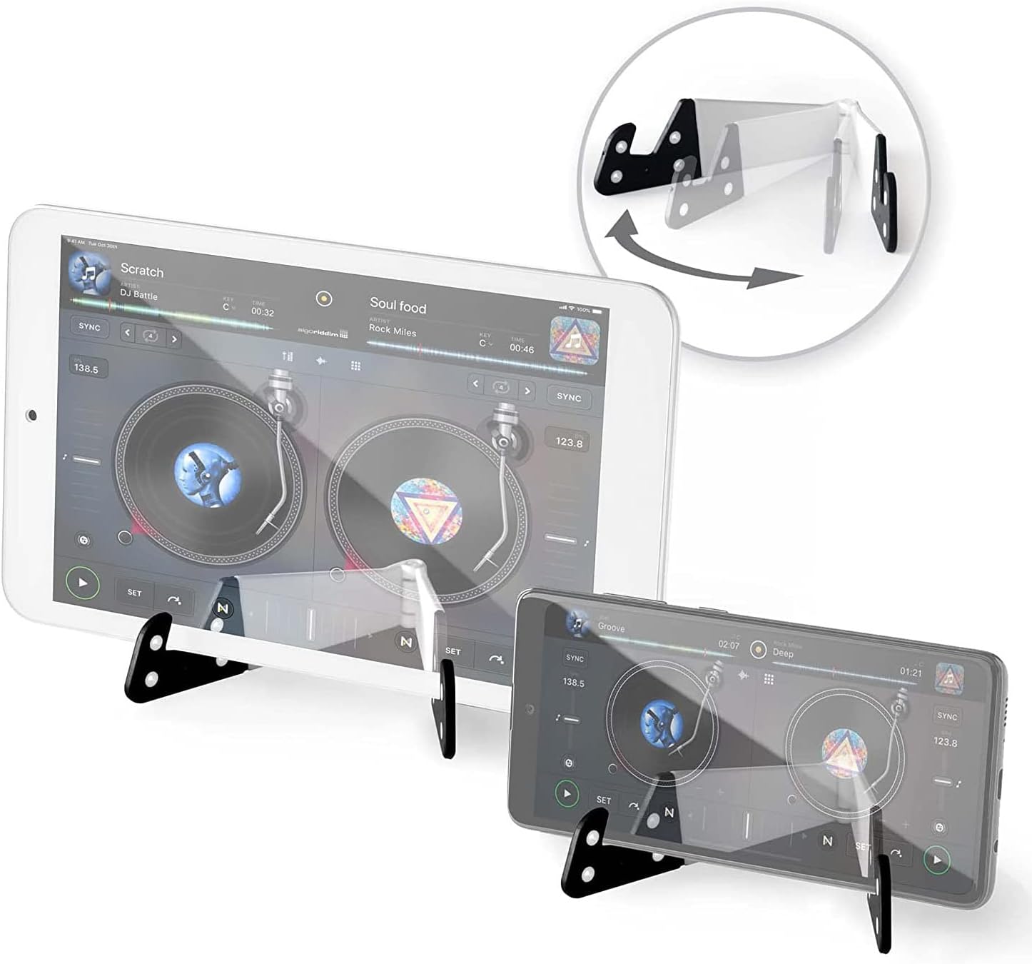 Hercules DJControl Mix – Bluetooth Wireless DJ Controller for Smartphones (iOS and Android) – dJay app – 2 Decks, White