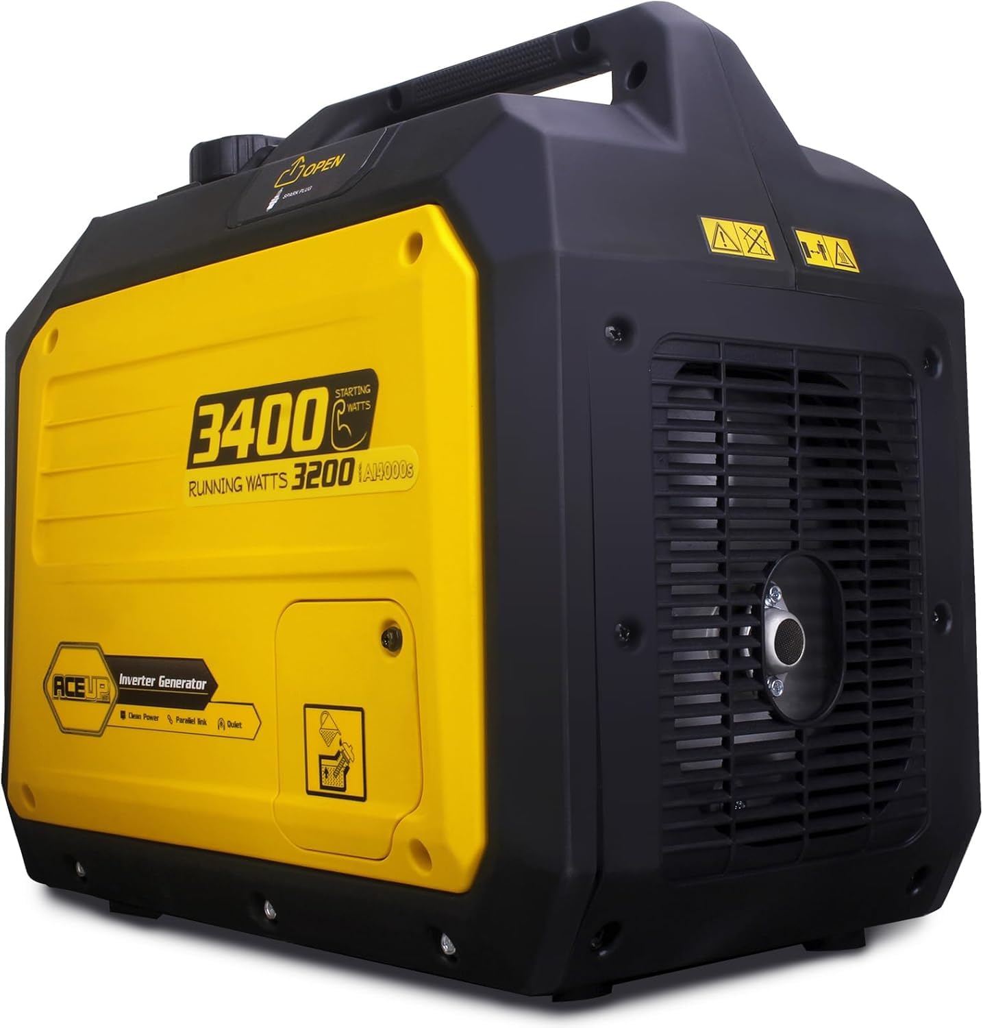 Aceup Energy Agregat Prądotwórczy Inwerterowy 3400W – Czysta Sinusoida, Lekki 23kg, Generator Prądu z Silnikiem 4-Suwowym OHV, USB-C, na Kemping i Awaryjne Zasilanie Domu