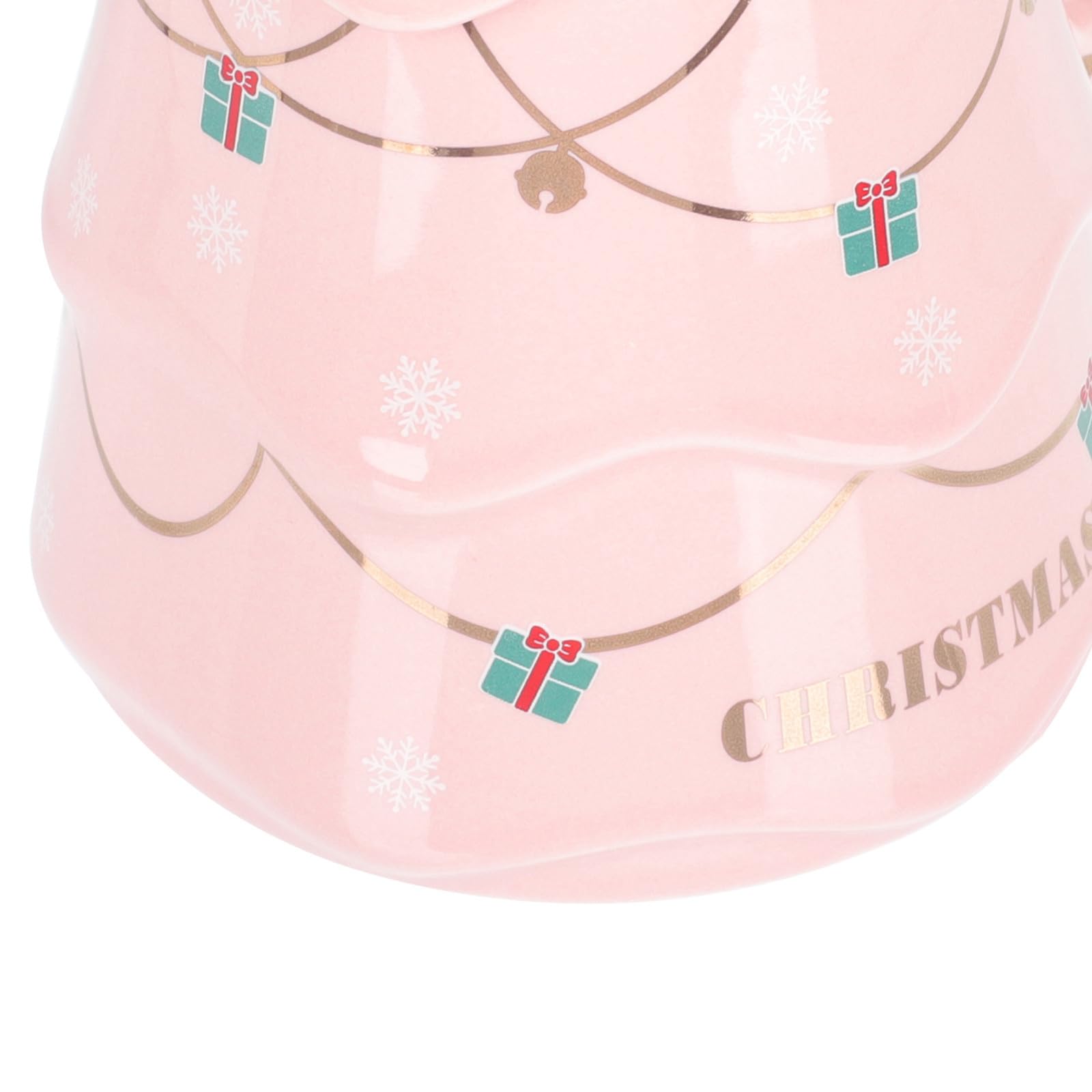 HEALLILY Taza de Cerámica Navideña con Tapa y Cuchara de 500ml, Diseño Creativo de Árbol de Navidad, Resistente al Calor y Práctica para Café en Casa