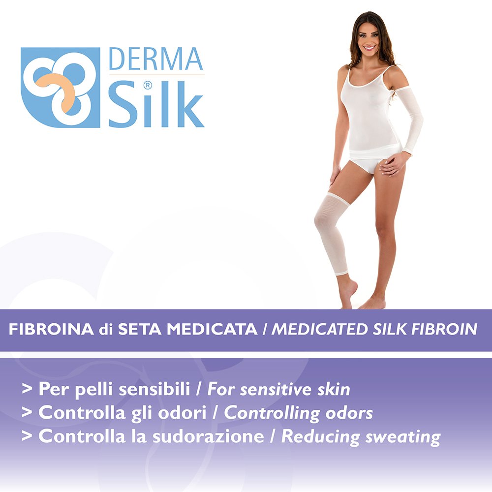 Alpretec Dermasilk Tubolare in Fibroina di Seta Adulto Lunghezza 50 cm Circonferenza Max 50 cm (Confezione da 4 Pezzi)