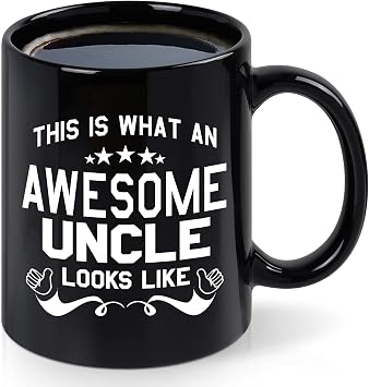 Cabtnca Christmas Gift for Uncle, This is What an Awesome Uncle Looks Like Coffee Mug 11 Oz, Gifts from Niece Nephew