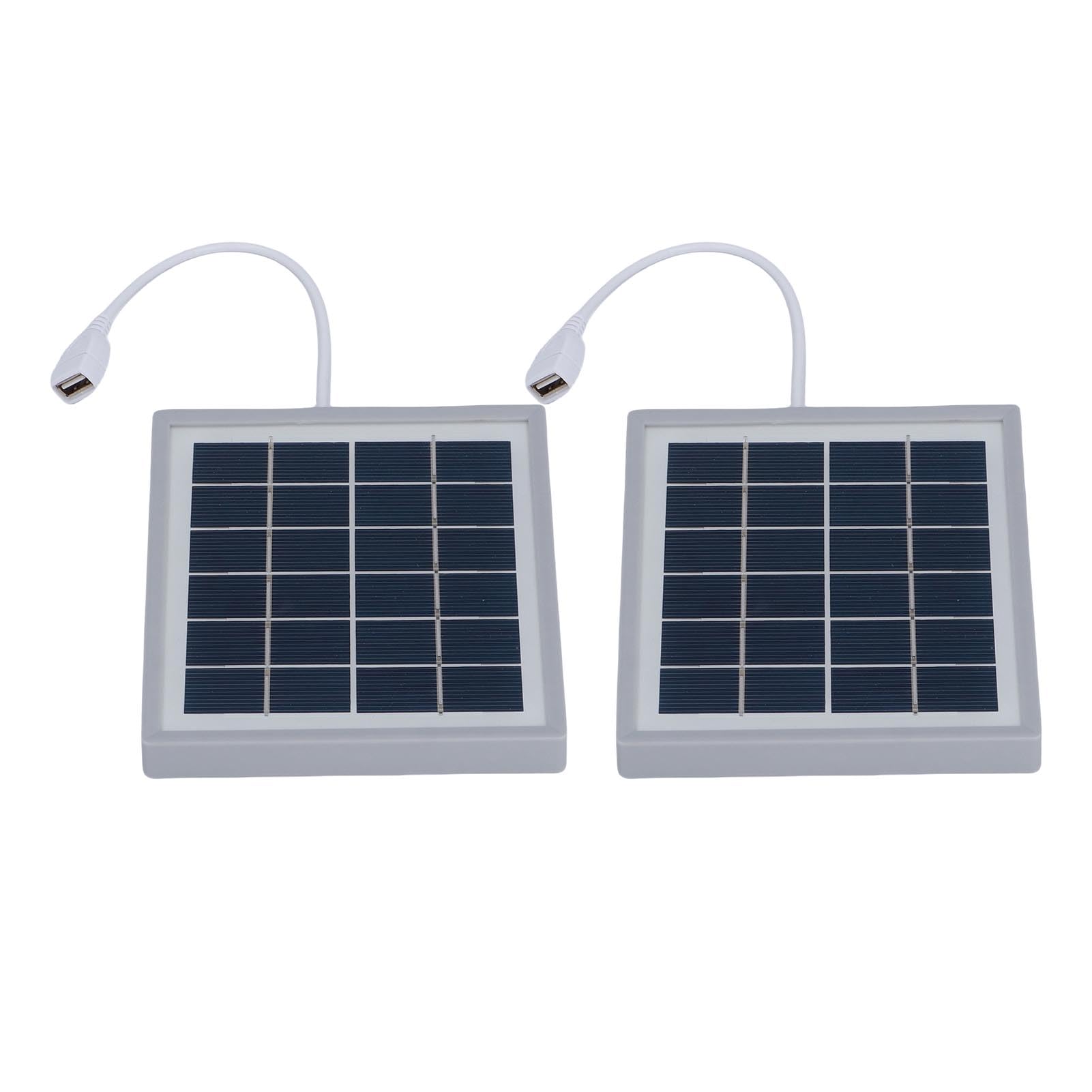 Panneau Solaire, Chargeur Solaire USB Monocristallin avec Support, Panneau Léger 5W pour Le Camping et la Randonnée