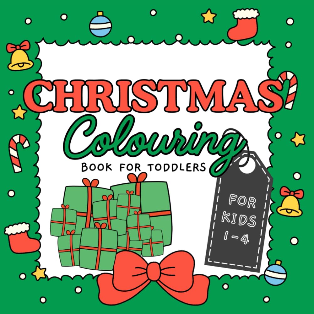 Christmas colouring book for toddlers kids 1-4