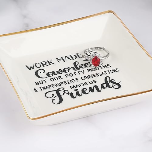 Miniatura 7 de Piudee Regalos para compañeros de trabajo para mujeres, plato de joyería de trabajo y amigos, regalo de agradecimiento para compañeros de trabajo,