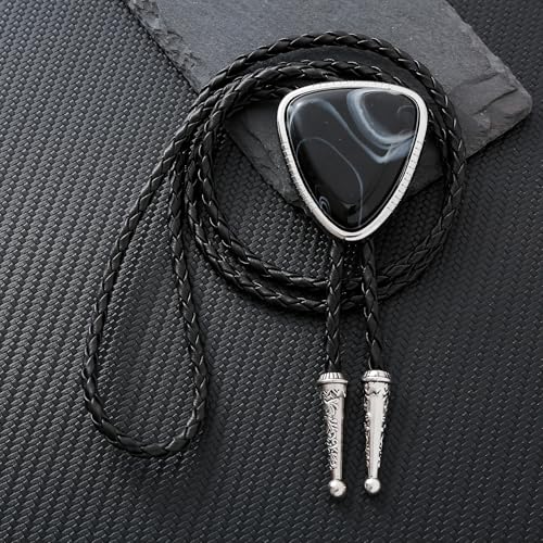 Image of Btilasif Bolo Tie for Women, Scorpion Bolo Tie Vintage Western Cowboy Stone Leather Neckties, Cowboy Gifts for Men