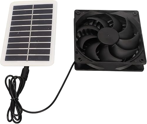 FTVOGUE Ventilador de escape de panel de energía solar de 15 W, mini ventilador de energía solar, extractor de aire portátil con energía solar para