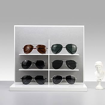 Amazon.co.jp: メガネホルダーディスプレイスタンド 3層アクリル