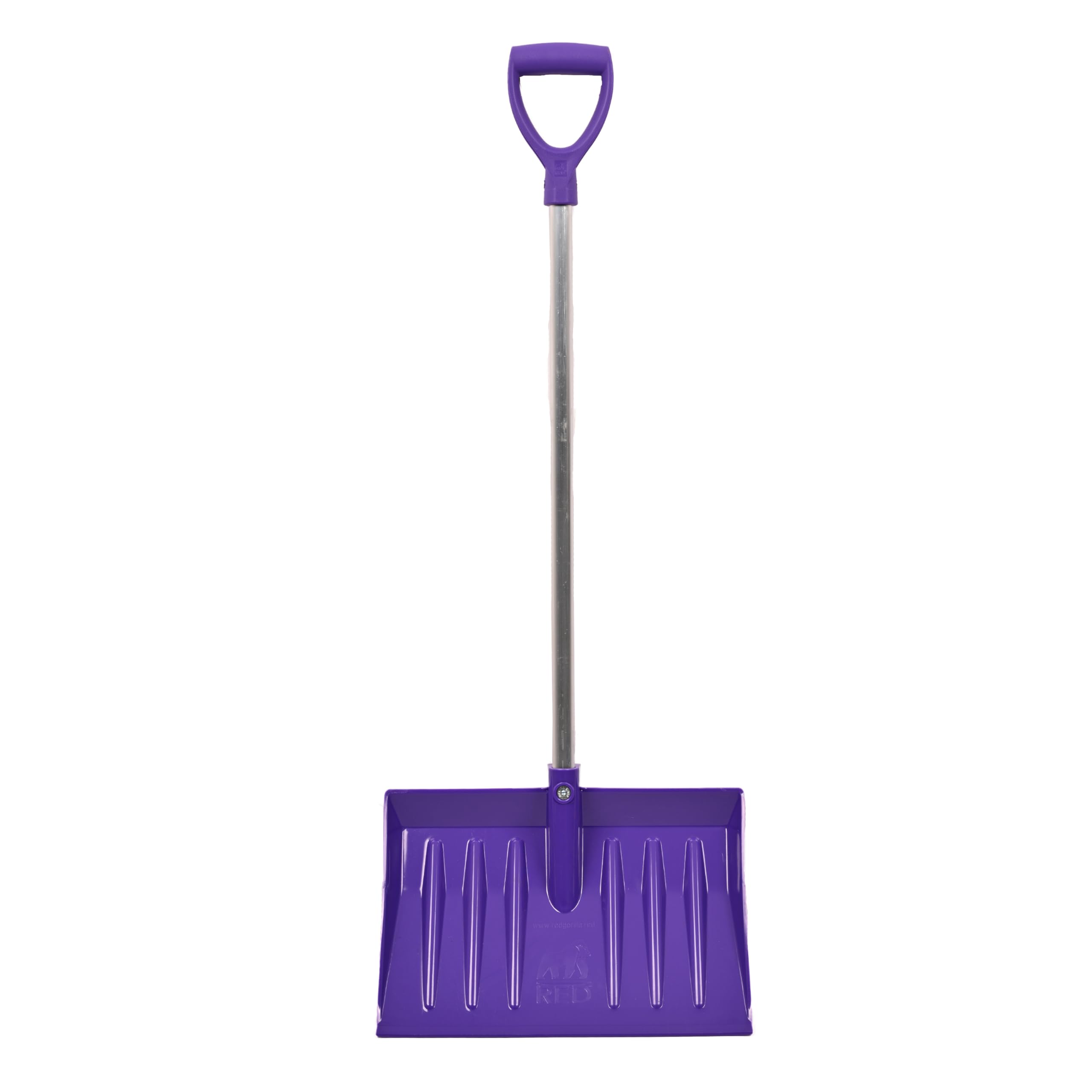 Red Gorilla Small Multi Shovel with D-Grip Handle Short Multi-Purpose Spade Lightweight Tool for Mucking Out Stable Garden Compost or Snow Shovel (Purple)