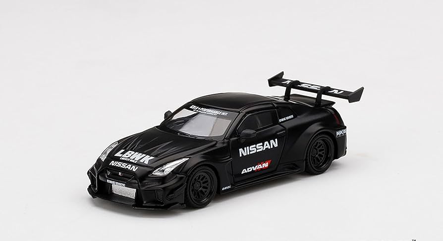 MINI GT LBWK 日産GT-R ブラック マットブラック1/64