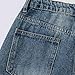 Kids Wide Leg Casual Washed Jeans Elastic Waist Stretchy Loose Denim Pants for Boys Girls 12-16 Years with Pockets