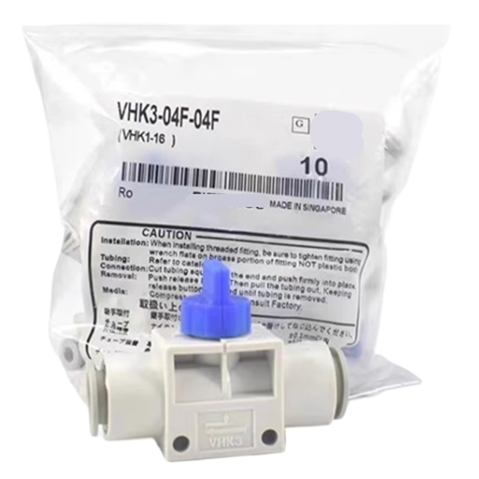 Vanne à doigt VHK2 VHK3 robinet de coupure d'air pneumatique 6mm 8mm 10mm