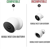Vista 7 de Wasserstein Soporte antirrobo para Google Nest Cam exterior o interior, batería - Hecho para Google Nest (cámara no incluida)