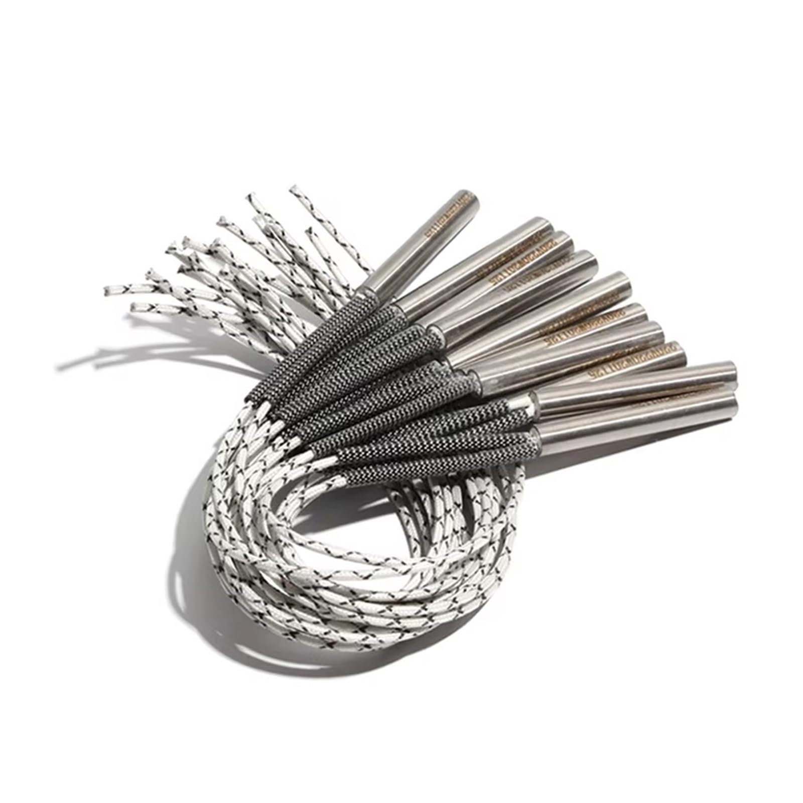 Zestaw 5 podwójnych rurowych rezystorów ze stali nierdzewnej 316, od 9 mm do 50-60 mm, 110/220/380 V (110 V, 190 W, 9 x 52 mm (DxL))