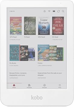 Kobo Clara Colour eReader (White) with Case Bundle (Dusk Blue SleepCover, Case Bundle)