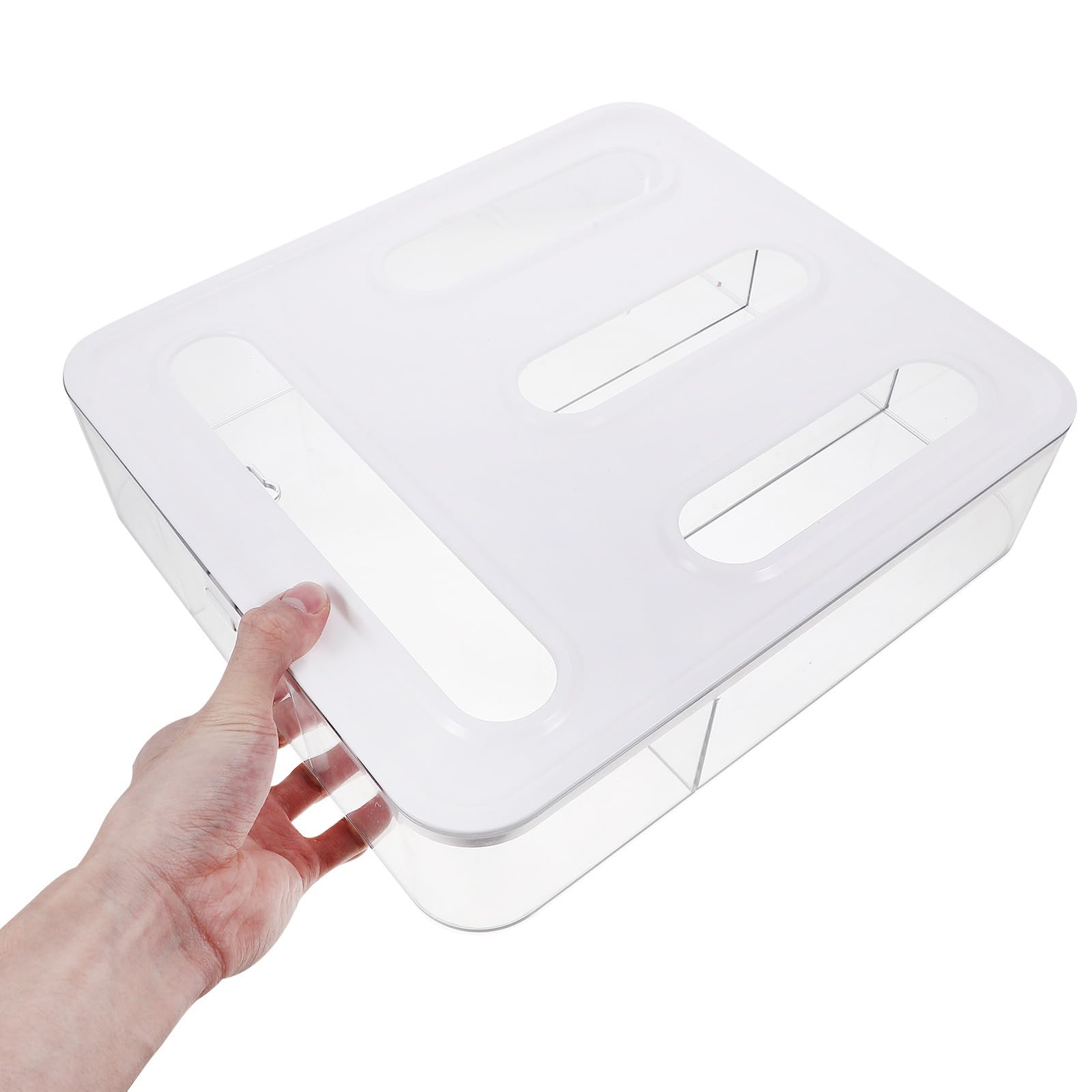 Wandhalterung Aufbewahrungsbox Küchen Frischhaltebeutelspender aus Pet mit Transparentem Deckel Multifunktionaler Müllbeutel Organizer für Haushalt und Lebensmittel