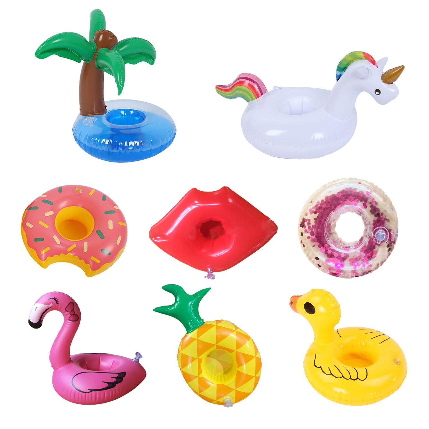 TAFACE 8 piezas de soporte para bebidas para piscina, soporte inflable para bebidas, soporte para globos de cerveza, juguetes de baño para niños, adecuado para piscina de verano, fiesta en la playa
