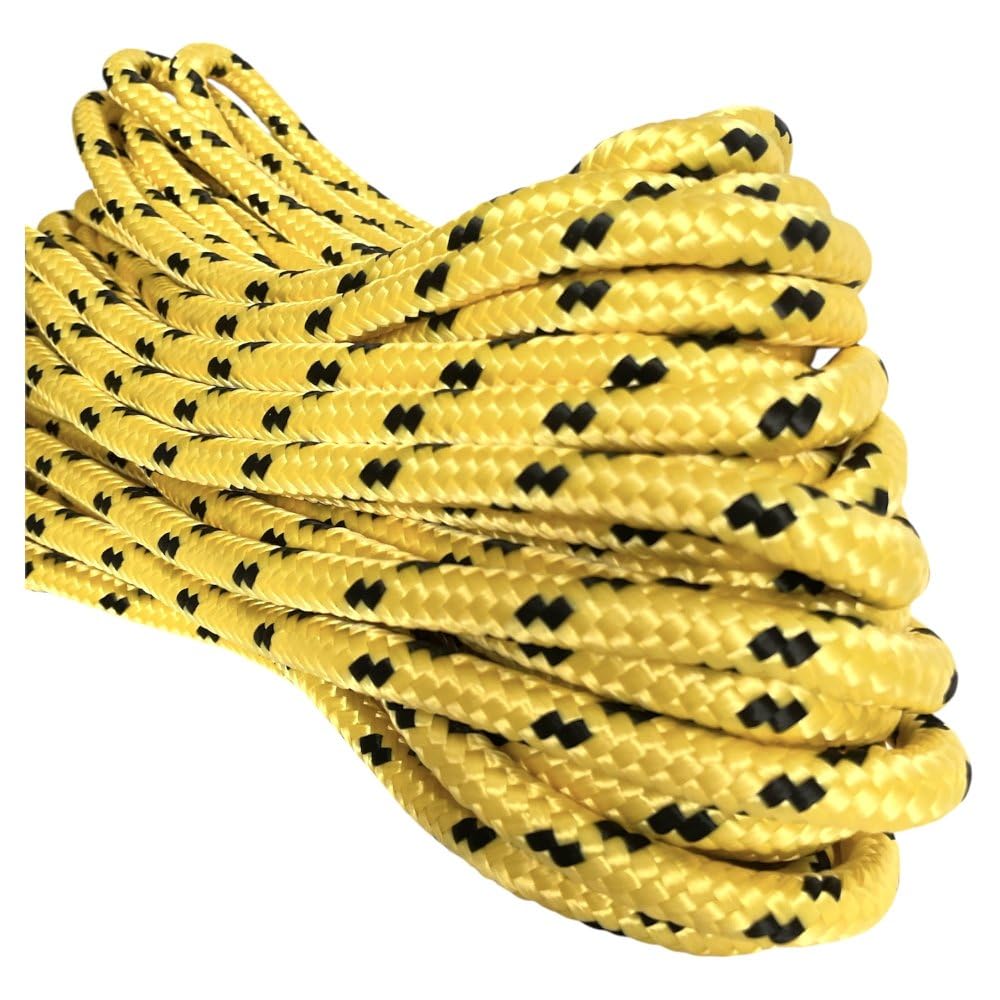 Corda in polipropilene 12 mm x 50 m giallo | Filo intrecciato PP giallo, Corda impermeabile con nucleo, Corda di trazione resistente ai raggi UV