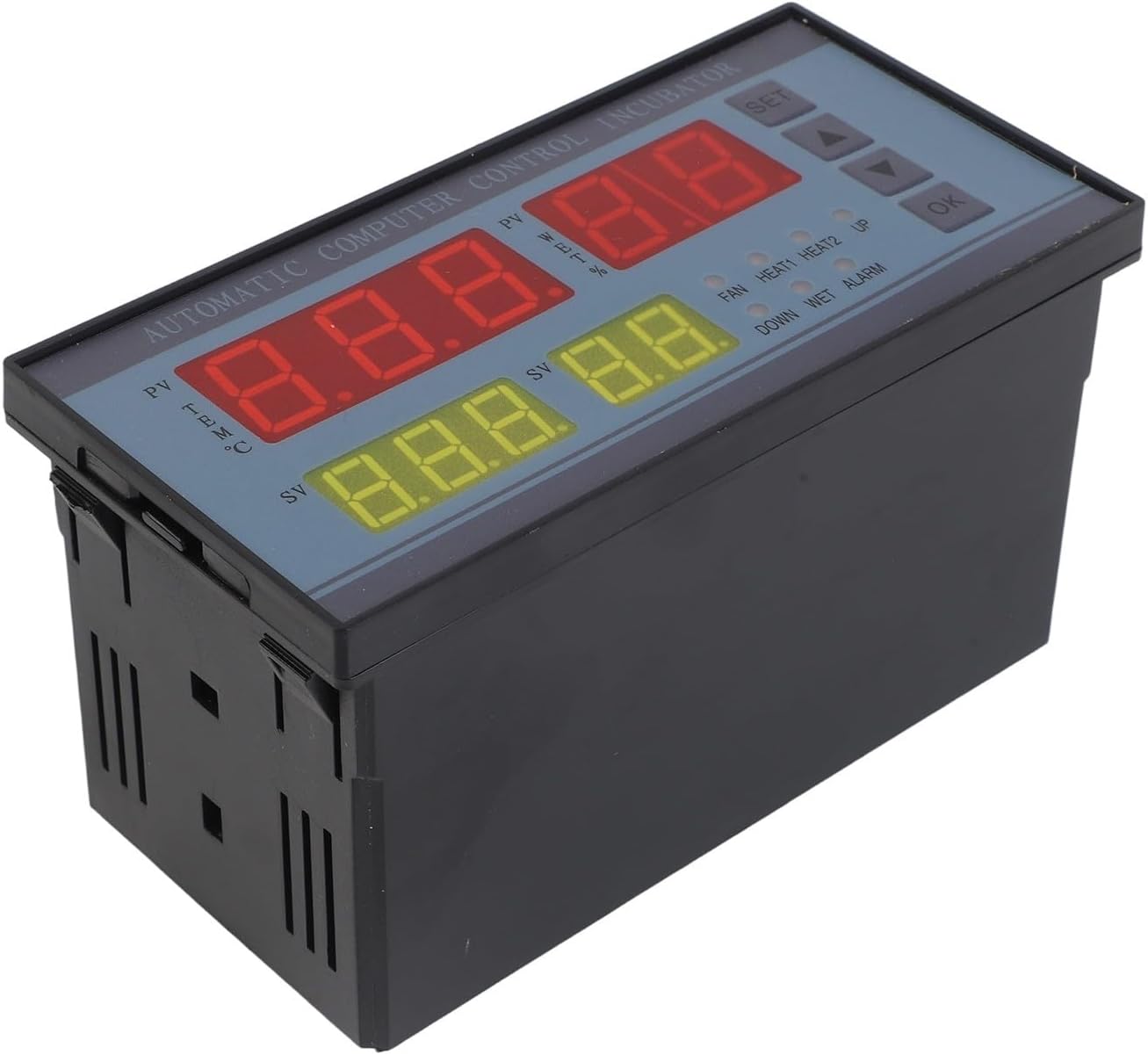 for XM-18 Incubator Controller, Digital Thermostat Hygrostat Module with Sensor Probe, Multifunctional Temperature Humidity Control for Industrial Automation, Black(220V)