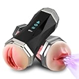 Automatic Male Masterburbatar Hands Free Auto Male Stroke Sucking Men Masturebastorfor Masturebor Pussy Pocket Life Size Thrusting Machine Silicone Realistic Blowjobob Toy Underwear A2 (Black)