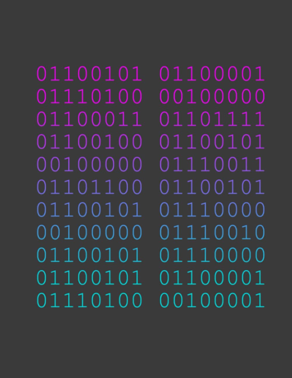 Binary Code Notebook: Eat Code Sleep Repeat