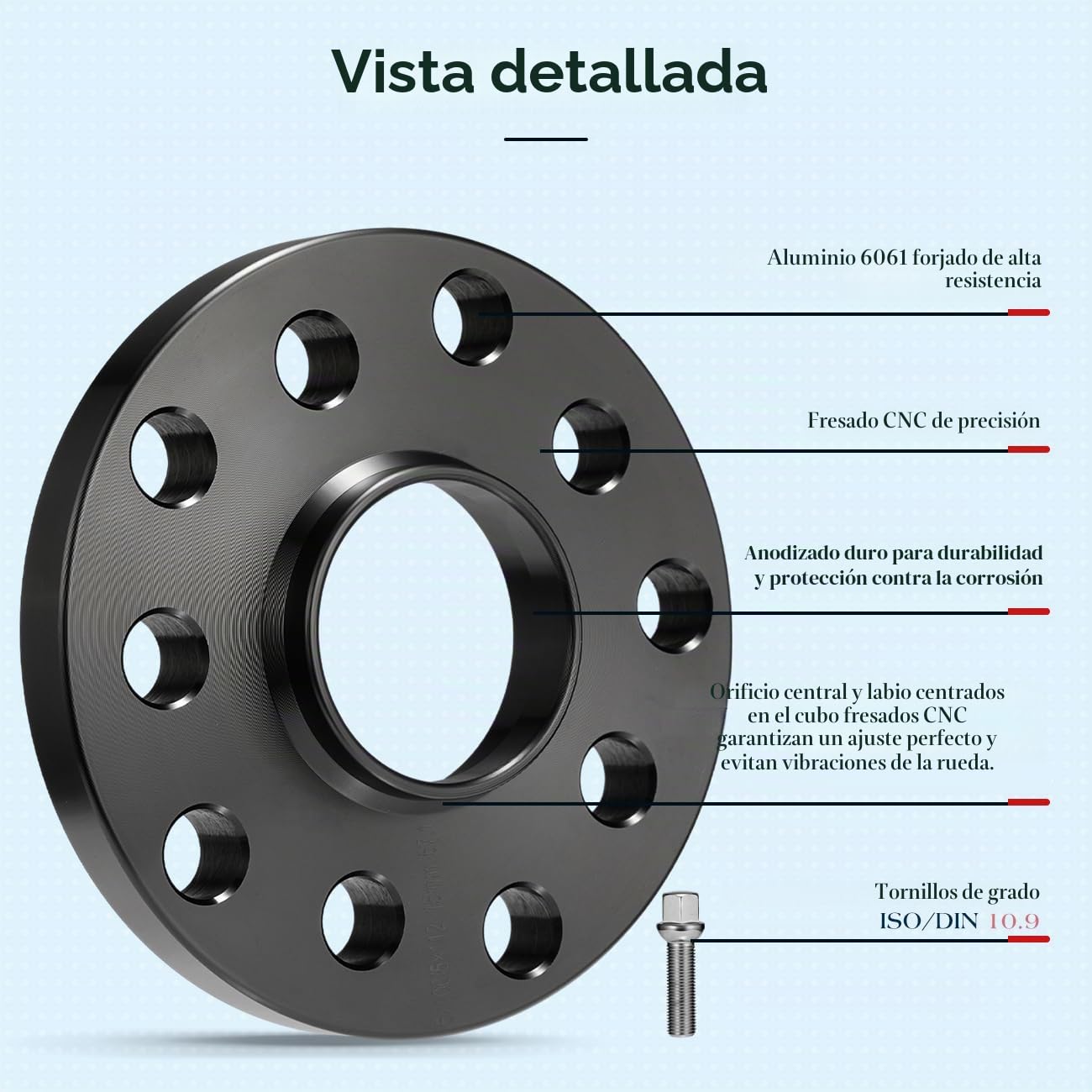 GEARMONSTER Separadores de rueda, 5 x 100/5 x 112 mm, NLB: 57.1, 15 mm, con 10 tornillos de rueda M14 x 1,5 para VW