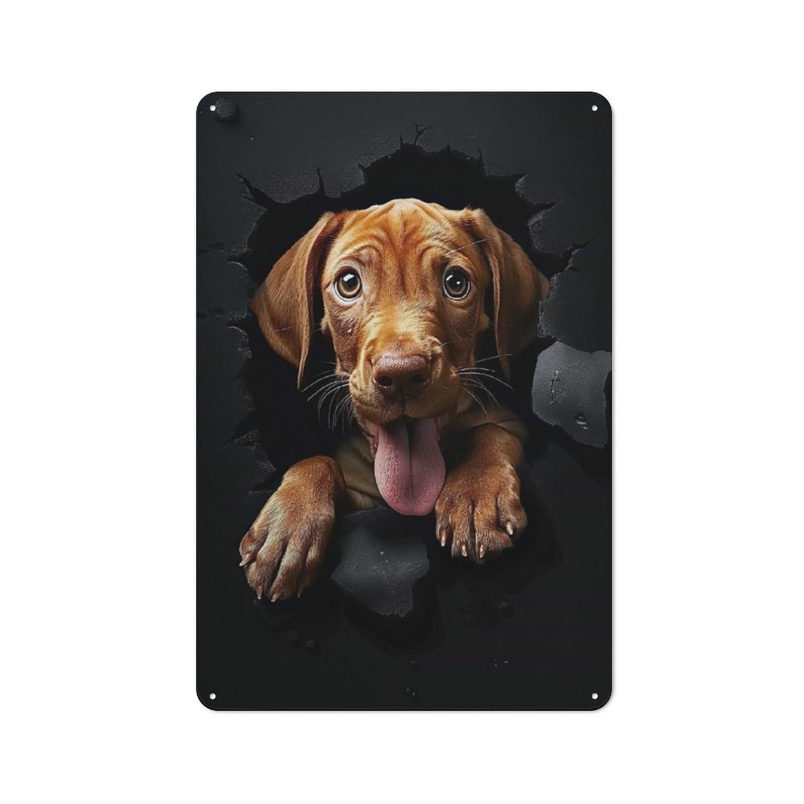 Junmoney Style-21 Metal Plaque 30X20cm With Vizsla For Pub Or Café, Vintage Decor, For Metal Sign Collectors, For Vintage Wall Decor Fans