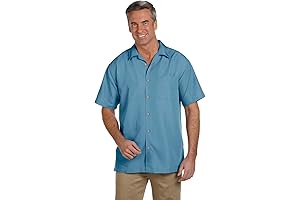 Harriton Men's Barbados Textured Camp Shirt: A Perfect Blend of Comfort and Style