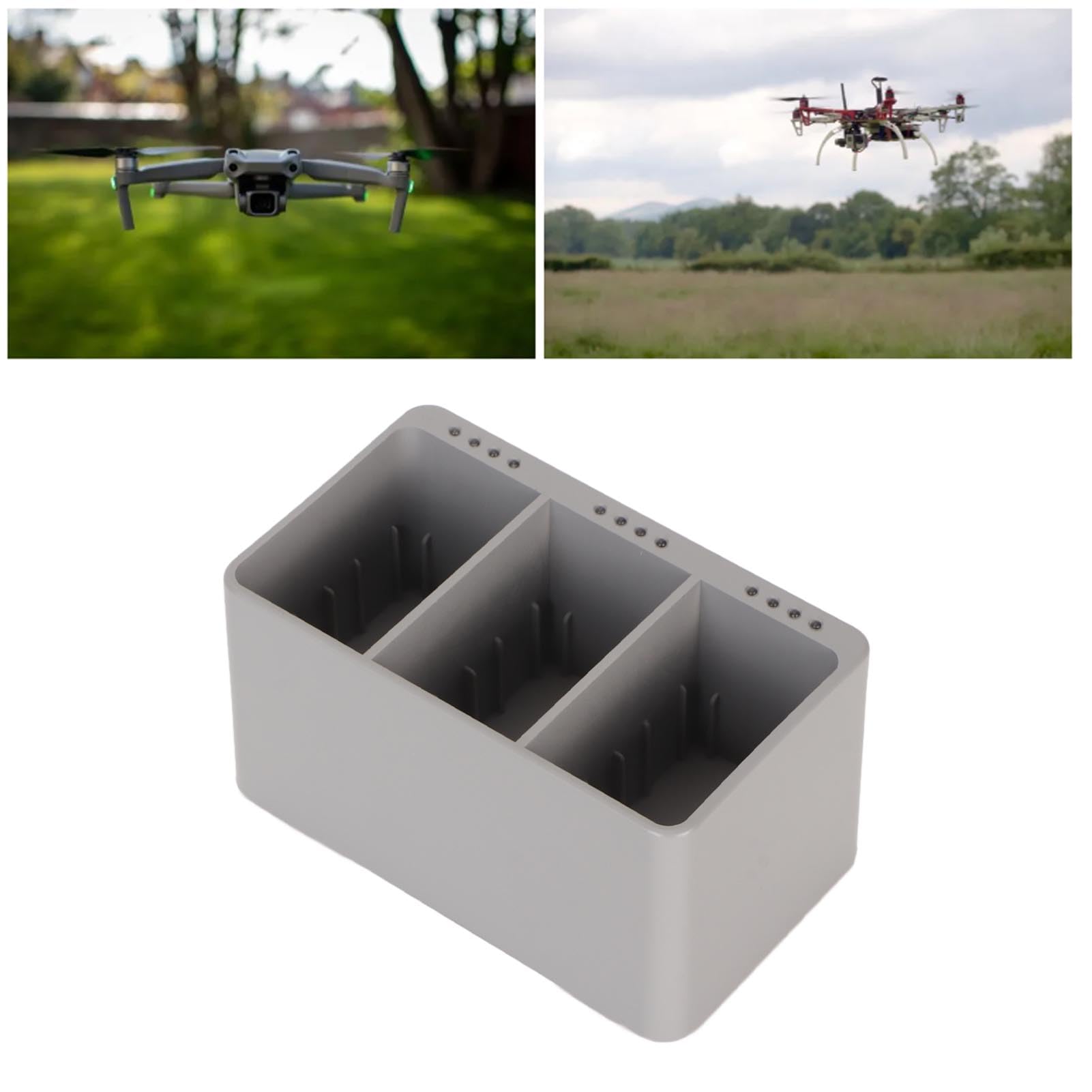 Goshyda Hub de Carga de Batería de Dron Simultáneo de 3 Baterías, Cargador Rápido para Mini 3 Mini Pro, Chip Inteligente PD de 30 W con Protección contra Sobretensión, Almacenamiento de Batería USB C