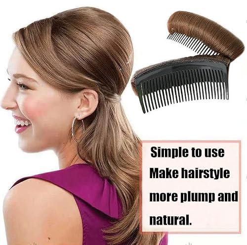 Miniatura 3 de 3 pinzas invisibles para el cabello postizo, base de volumen para mujeres, almohadilla de pelo esponjoso, herramienta de inserción para peinados de