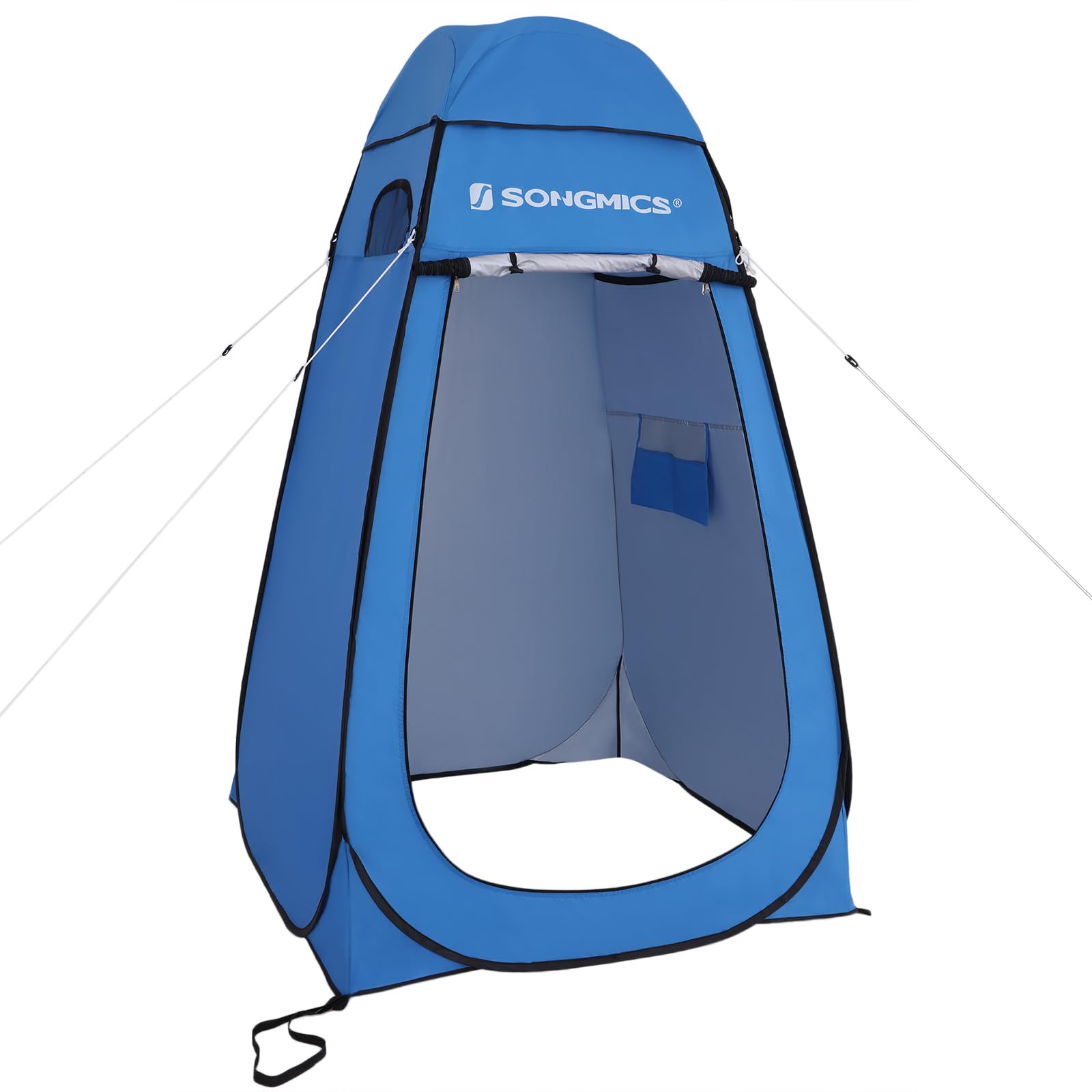 SONGMICS Portable Pop up Tent, Dressing Room Privacy Shelter, for Outdoor Camping Fishing Beach Shower Toilet, with Zippered Carrying Bag, Blue GPT01BU — image 1