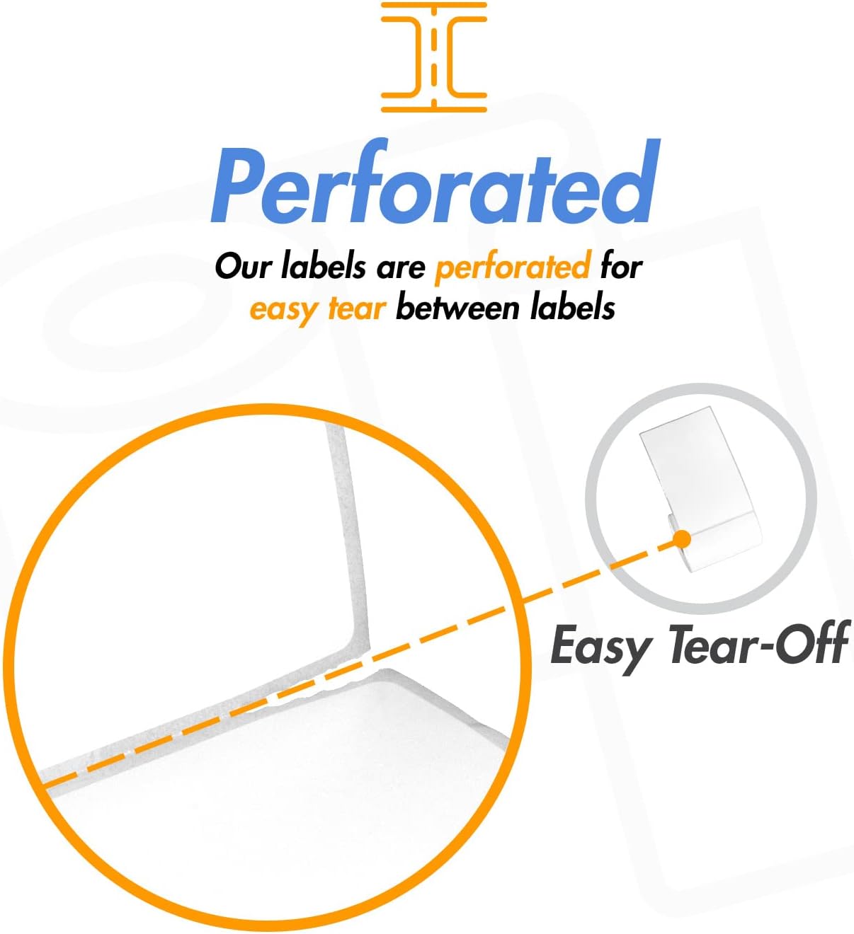 OfficeSmartLabels 2"x1.5" Direct Thermal Label - Compatible with Rollo Printer & Zebra Desktop Printers and More – 3” Core, Permanent Adhesive & Perforated Postage Label (1 Roll, 3500/Roll)