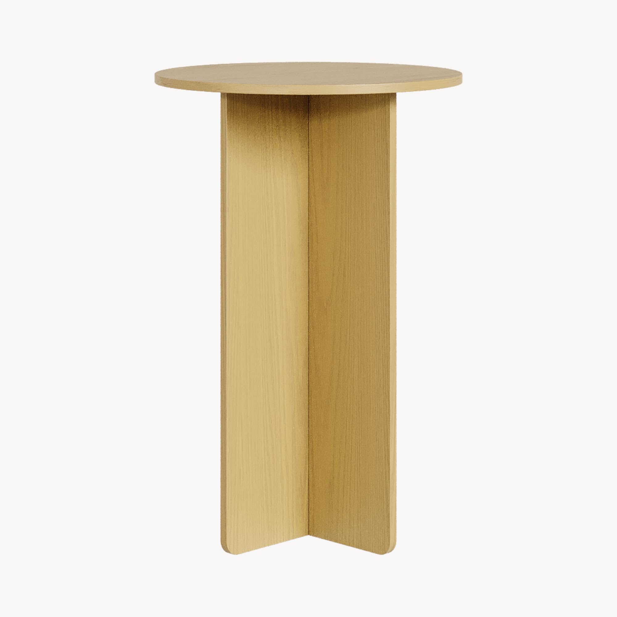 [en.casa] Table d’appoint avec Plateau Rond Petite Table Basse Bout de Canapé Guéridon Design Intemporel Salon Chambre Bureau Entrée Panneau de Particules 60 x 40 cm Effet Chêne