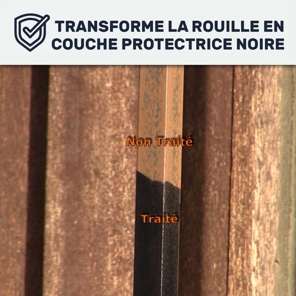 Convertisseur de rouille, Stop rouille | Produit de traitement antirouille curatif | Agit sur le métal en 15 minutes : Métal Pro - 1 L - ARCANE INDUSTRIES
