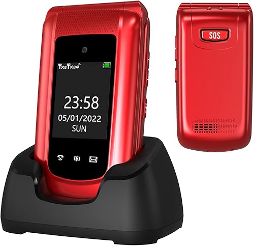 4G LTE - Teléfono celular para personas mayores doble espera desbloqueado para personas mayores con botón grande teléfono básico para personas