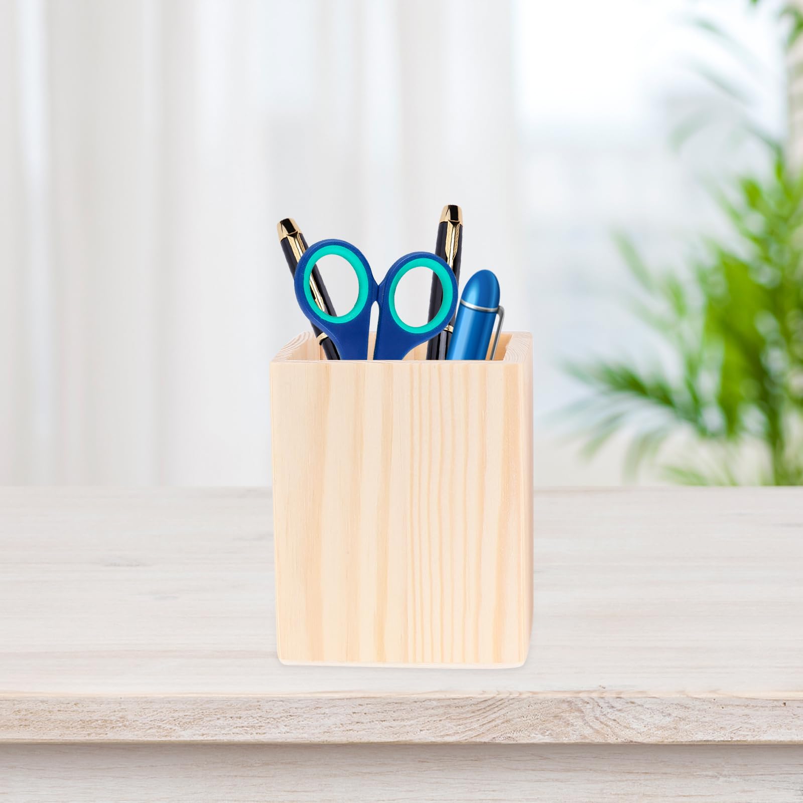 Cabilock Organizador De Oficina De Madera Con Compartimento Único 3.93X9.44X3.14In Contenedor Para Materiales Pequeños Caja Portalápices Sólido Ideal Para Escritorio Hogar Y Diy Graffiti