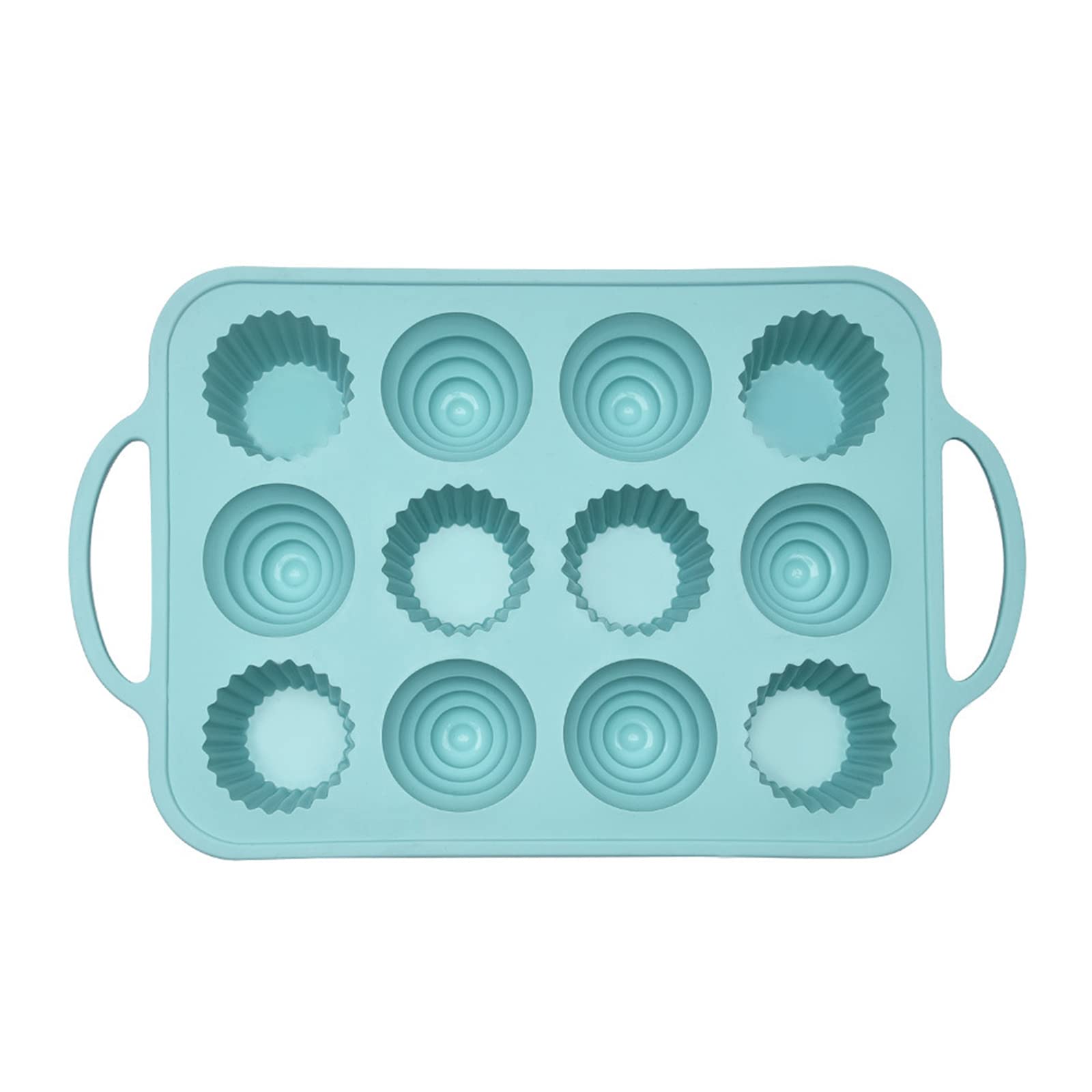 Buxuaaaa 12 Cavities Round Cake Chocolate Molds Chocolate Baking Gadget Non-stick Silicone for Kitchen Baking Silicone Molds