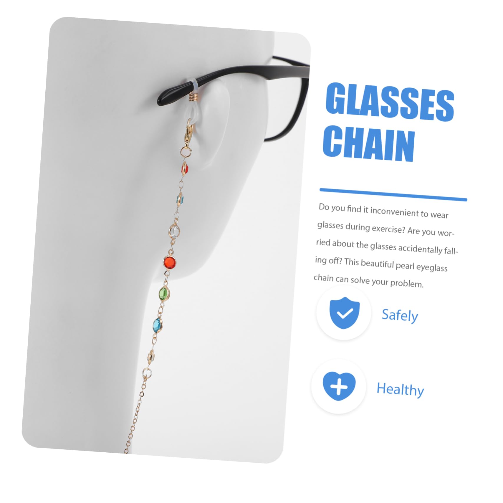30stücke Teiliges Brillenketten Mit Perlen Und Maskenhalter Anti-verlust Brillenband Bunten Farben Für Sport Und Freizeit Für Damen Und Herren