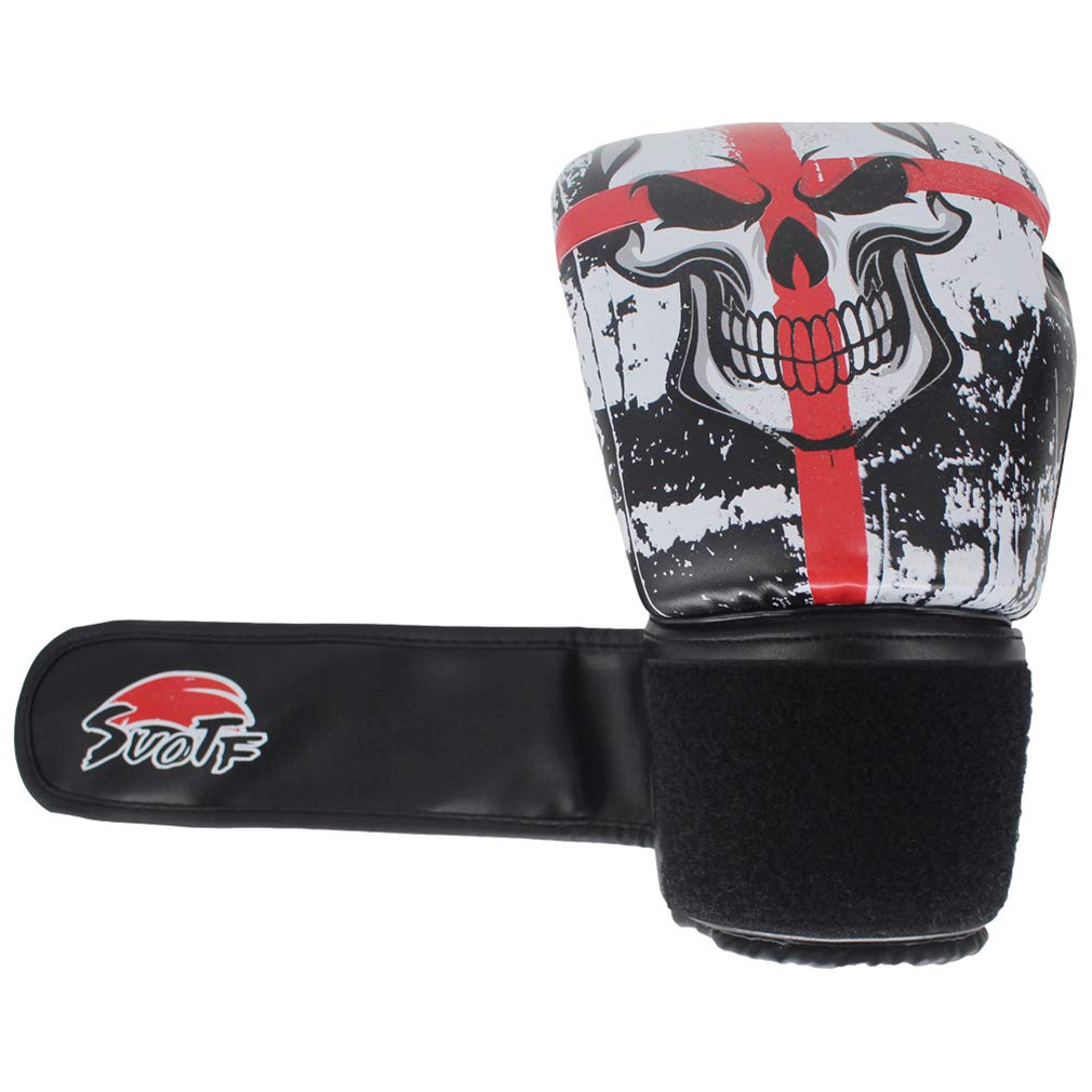 Formazione Guantoni da Boxe Fitness Esercizio Mitt, Lotta Cuoio Boxe Formazione Guanto Uomo Donna, per Sparring, Muay Thai, Kickboxing, Lottare (6 Once 8 Once 10 Once 12 Once),B,6oz