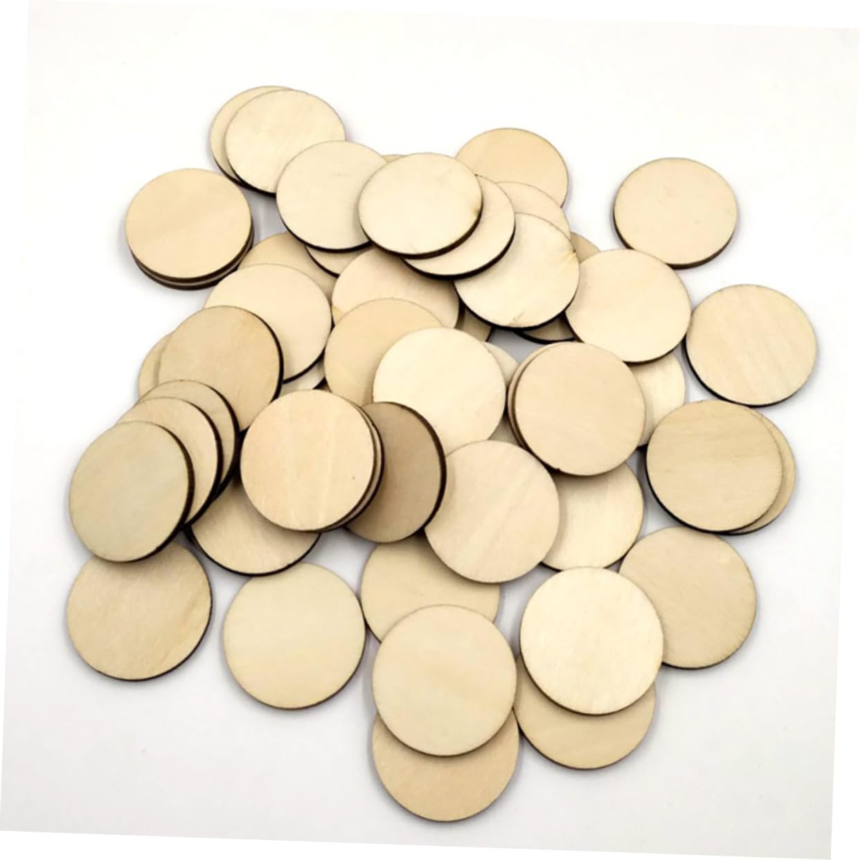SEWACC 400stücke Unbearbeitete Runde Holzscheiben Bastelmaterial Für Projekte Hochzeits Und Weihnachtsdekoration Glatte Oberfläche Für Malen Und Gravieren