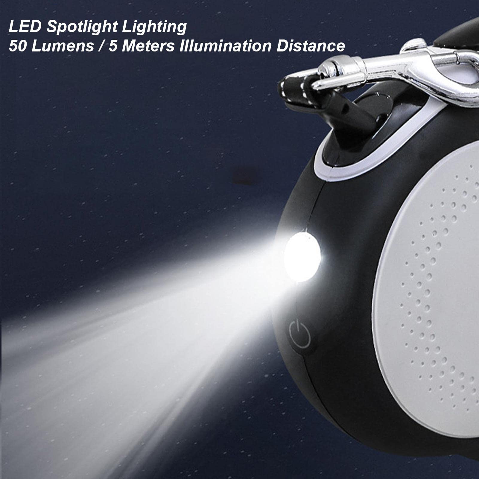 2 Uds Correa Larga para Perros - Correas para perros con luces LED, Línea Cat Puppy de 16 pies - Correa sin enredos de 360 grados Correas para perros de servicio pesado Accesorios para perros Abbto | Línea Cat Puppy de 16 pies - Correa sin enredos de 360