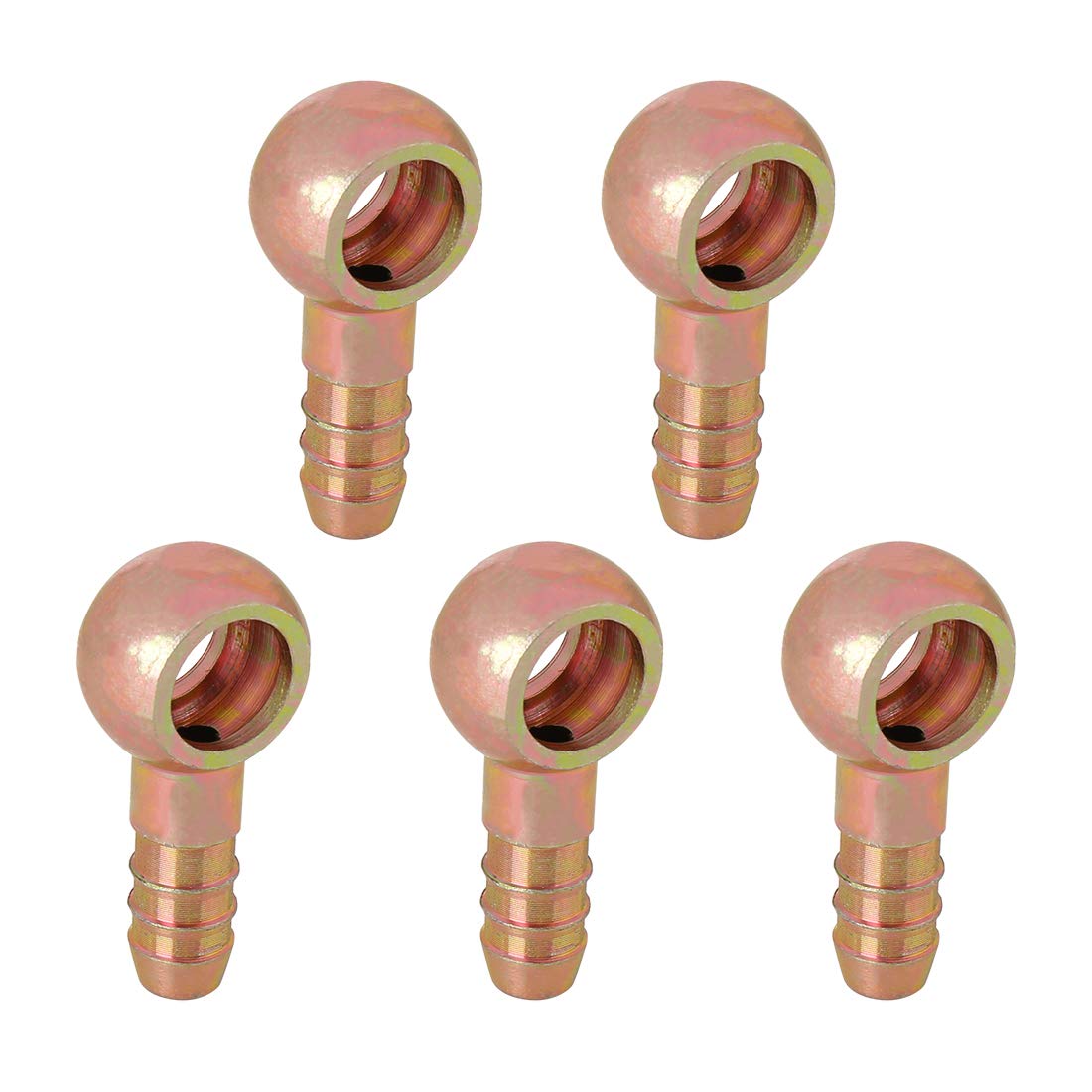 X AUTOHAUX 11.3mm ID Manguera Púa 14mm Banjo Montaje Combustible Adaptador para Coche 5uds