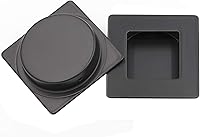 Vista 1 de Homdiy MC009-70BK - Tirador de puerta corredera negro para armario, armario, puerta de bolsillo, tirador de dedo empotrado - MC009-70BK - 1 paquete