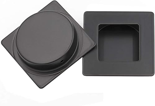 homdiy MC009-70BK - Manija para puerta corrediza de armario, paquete de 15 manijas cuadradas para puerta empotrada, color negro, manijas de cajón